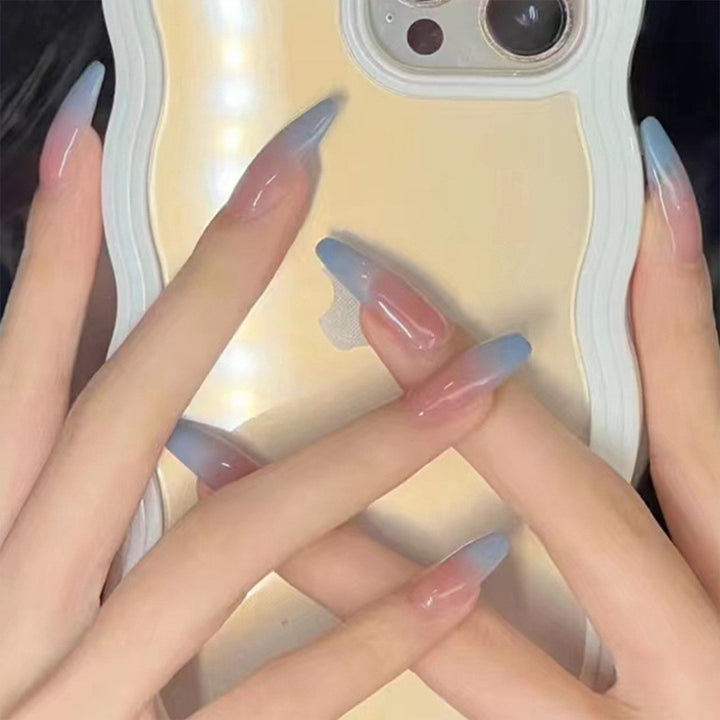 High-gloss artificial nails with rose effect Stornfield
