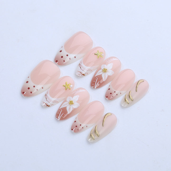 Artificial nail set with floral and elegant details Stornfield