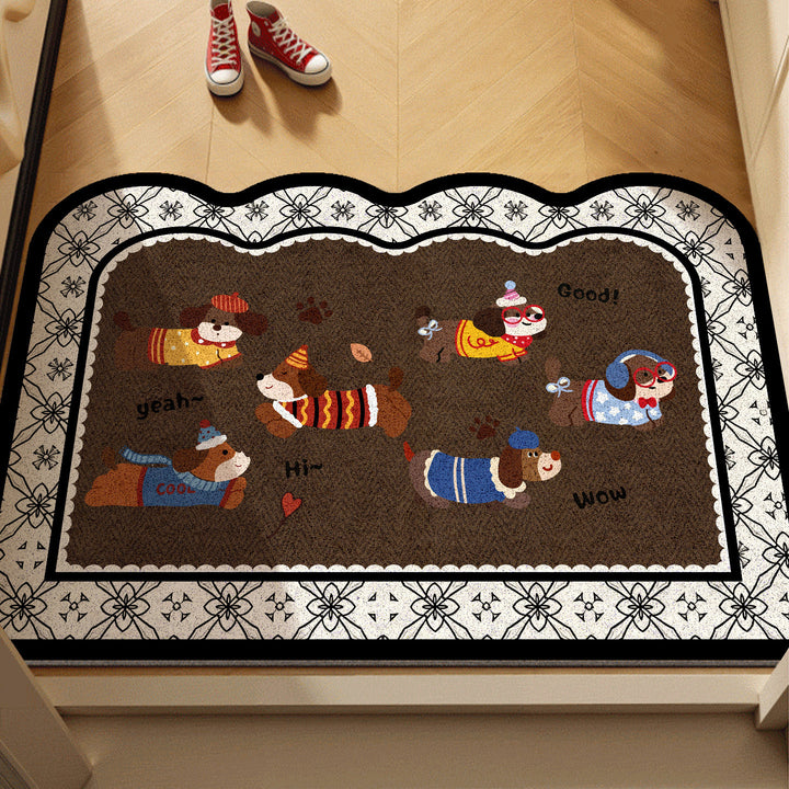 Decorative Dog-Themed Entrance Mat