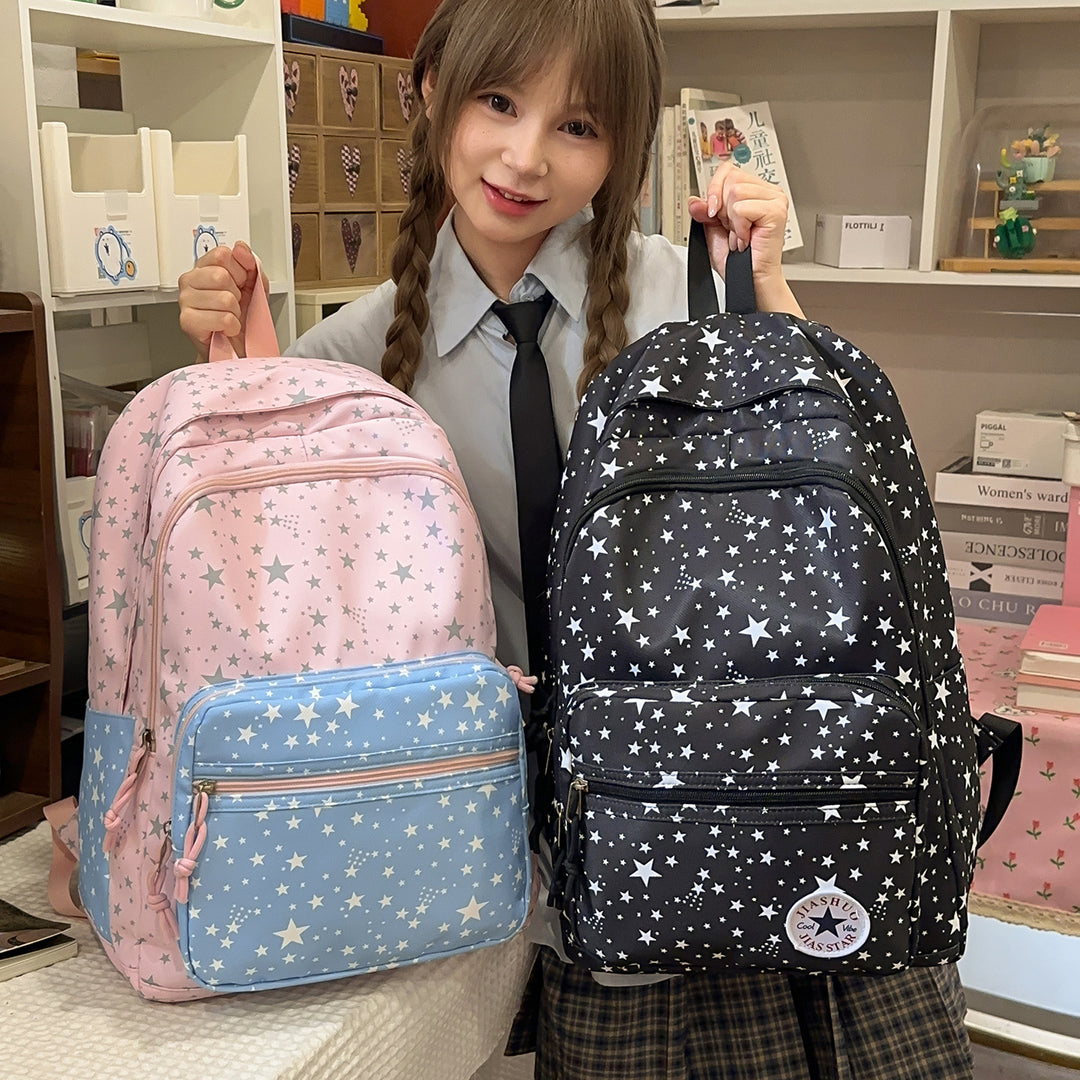 Versatile Multi-Functional Star-Printed Backpack Stornfield