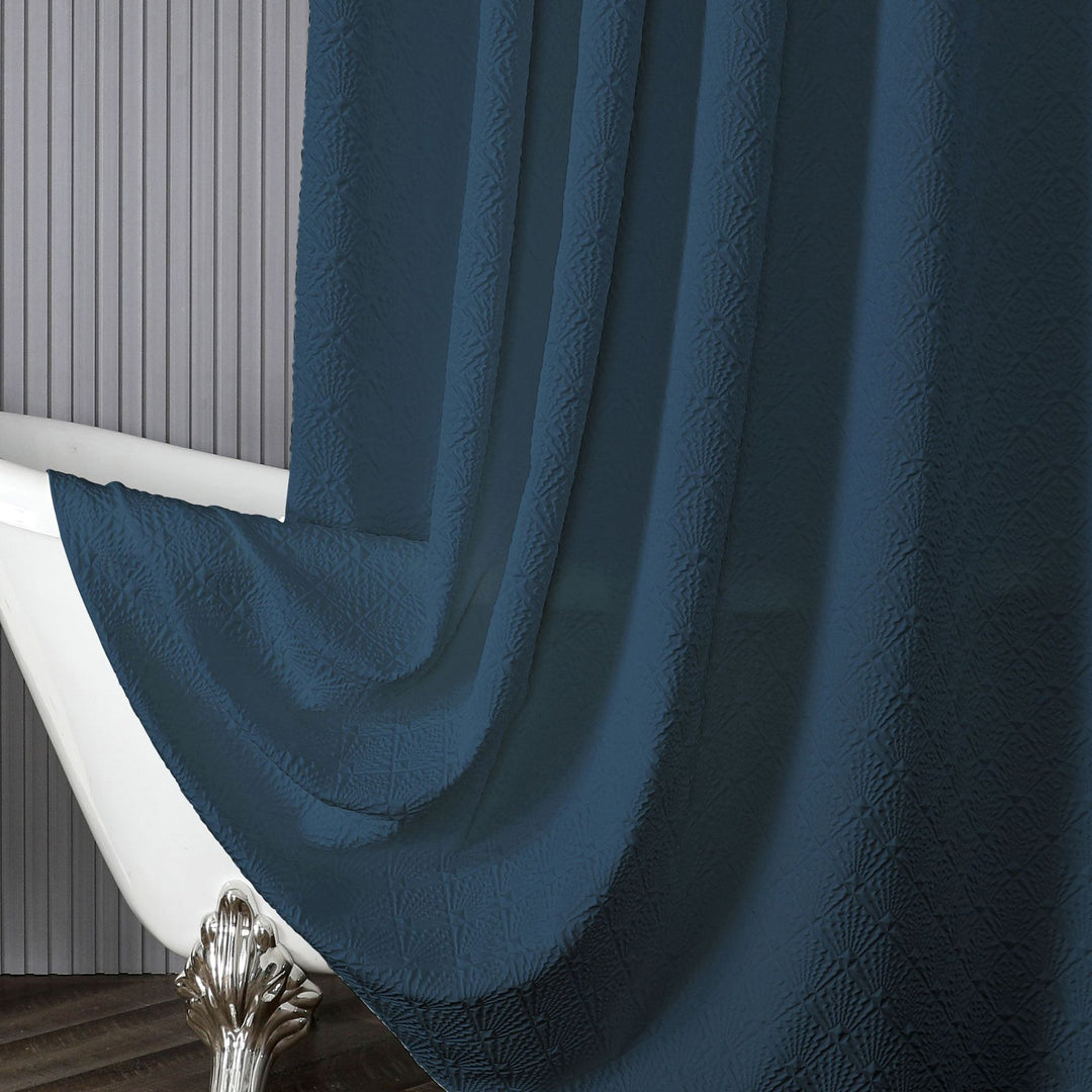 Textured Leaf Pattern Shower Curtain Stornfield