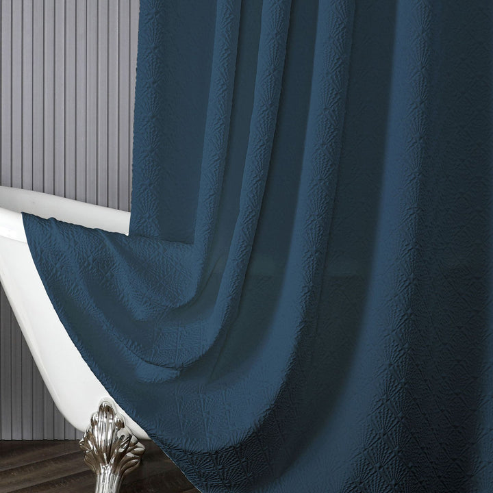 Textured Leaf Pattern Shower Curtain Stornfield