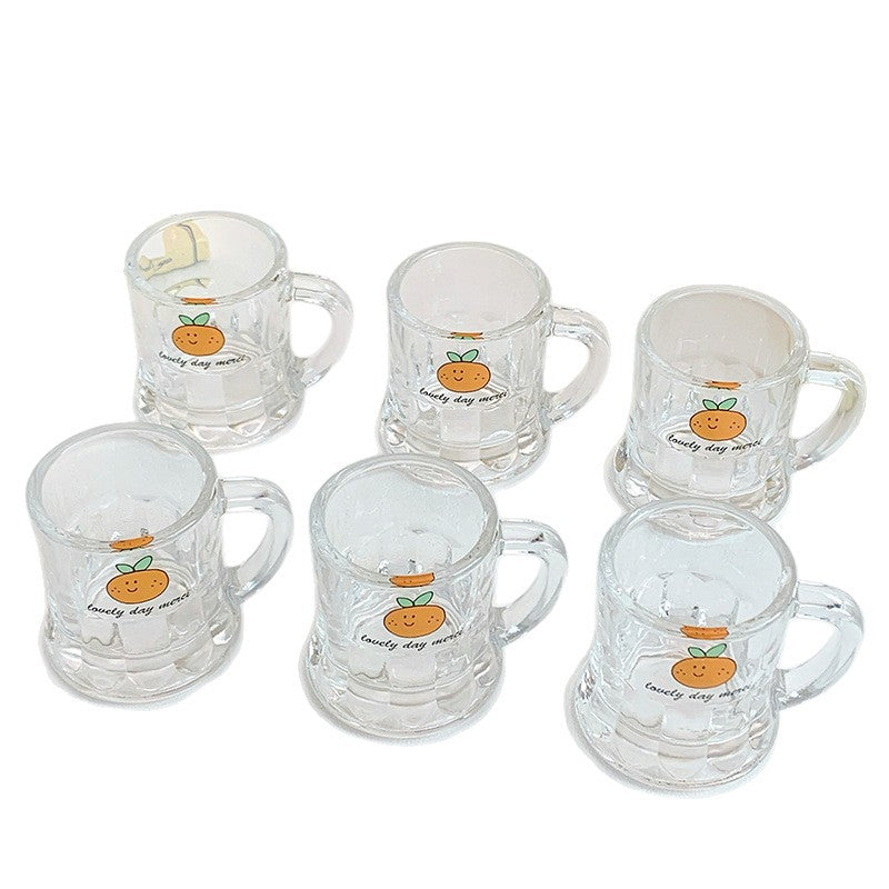 Ceramic mugs set with cheerful orange design Stornfield