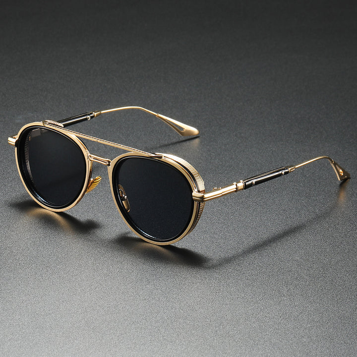 Women's Designer Sunglasses with Luxurious Metal Frame and Retro Accents Stornfield