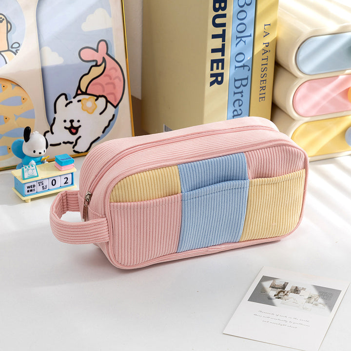 Stylish Textured Zippered Pencil Case Stornfield