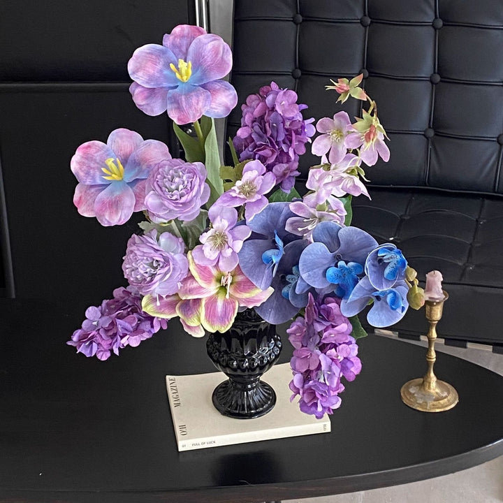 Lifelike Floral Arrangement in Elegant Vase