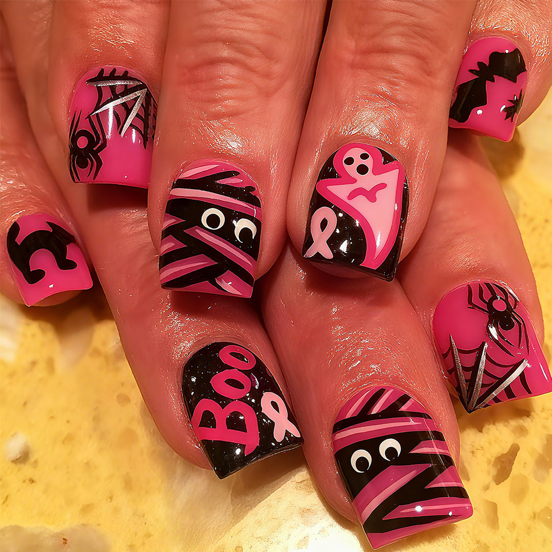 Artificial Nail Set with Colorful Flower Patterns Stornfield