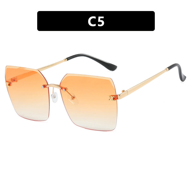 Women's square sunglasses in modern design with delicate metal frame Stornfield