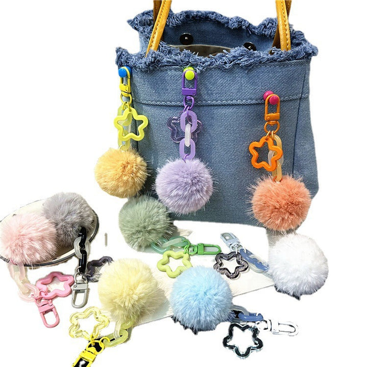 Cute Fuzzy Pom-Pom Keychain Stornfield