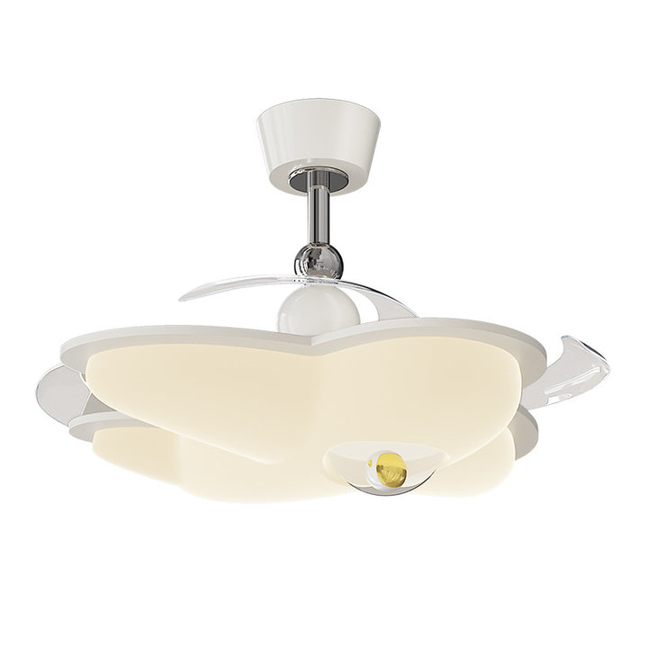 Modern Flower-Shaped Ceiling Fan with Integrated Light