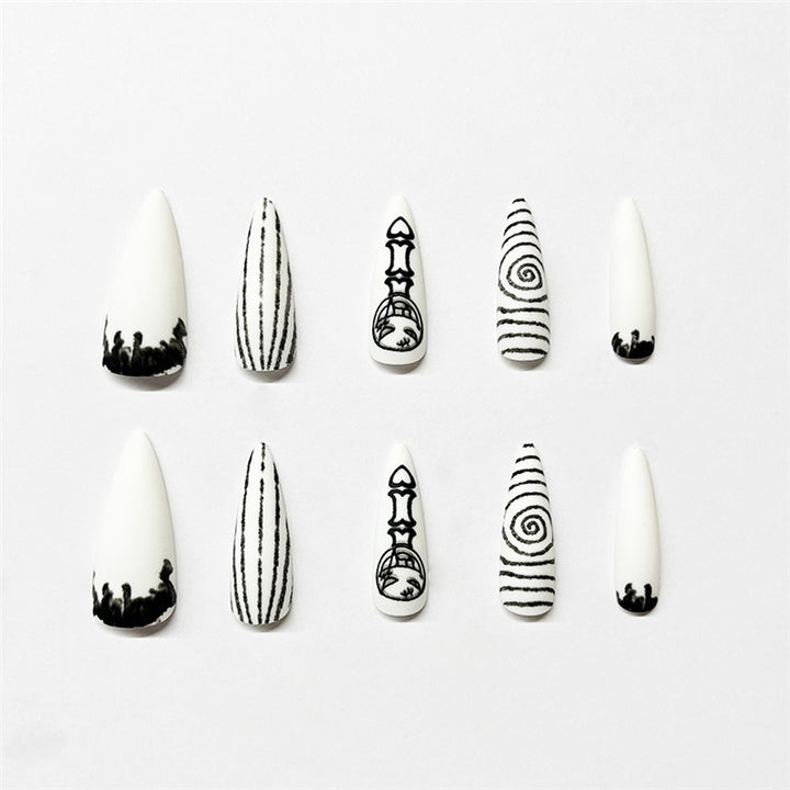 Artistic Thematic Press-On Nail Enhancements Stornfield