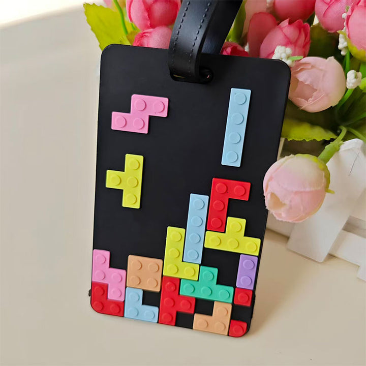 Unisex luggage tag in creative Tetris design Bowlift