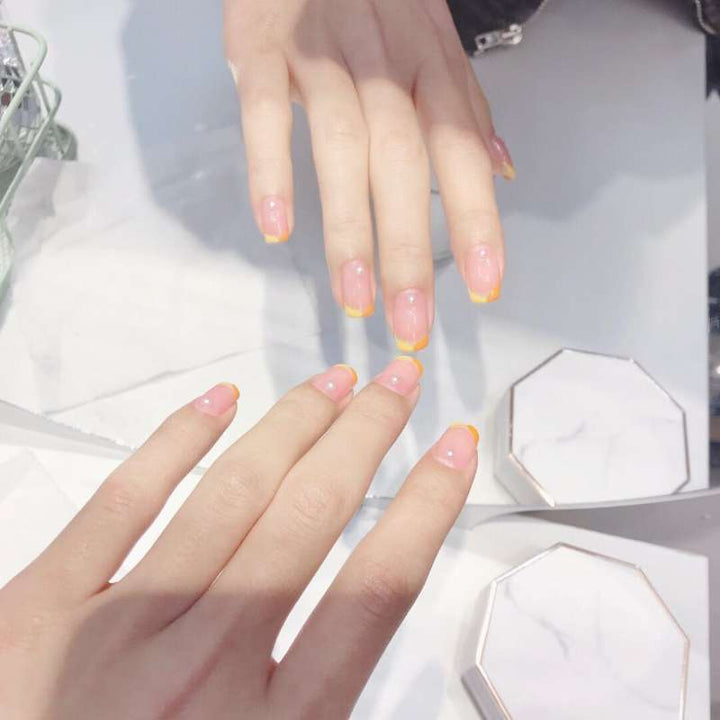Acrylic Nail Set with Cheerful Fruit Design and Creative Accents Stornfield