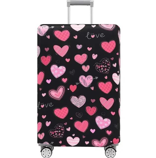 Unisex stretchable suitcase cover with cute alpaca design, elastic protective cover for hard-shell and fabric suitcases Stornfield