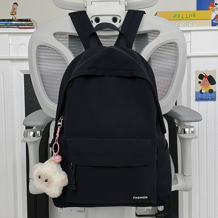 Stylish Casual Backpack with Cute Plush Charm Stornfield