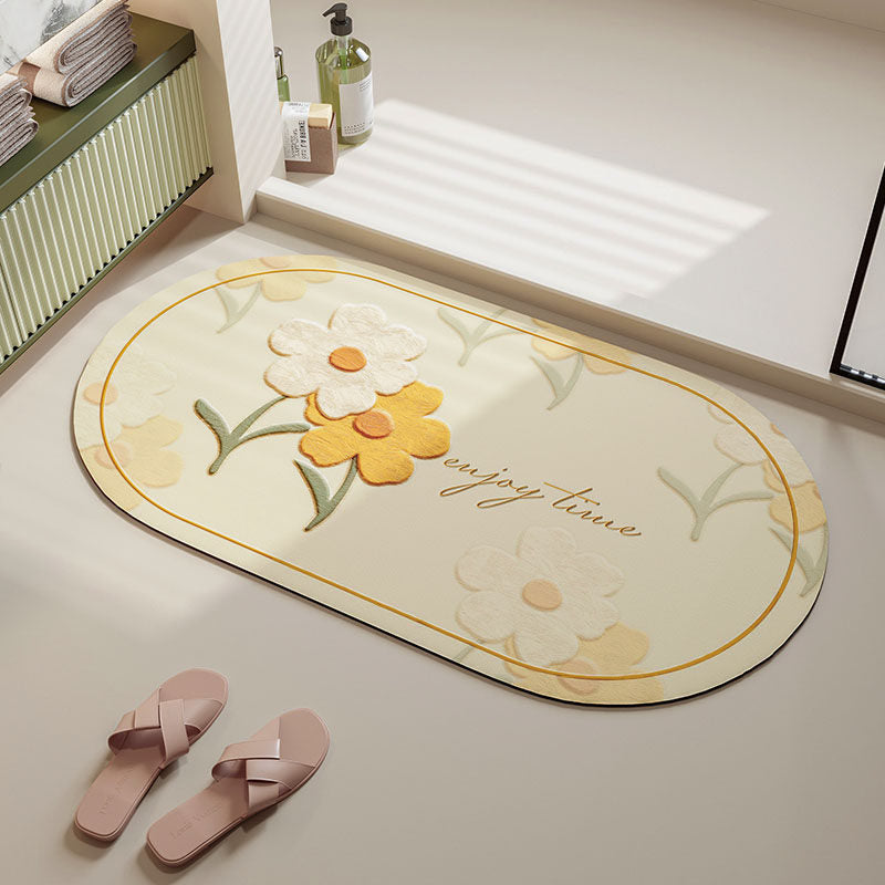 Soft Floral Bath Mat Stornfield