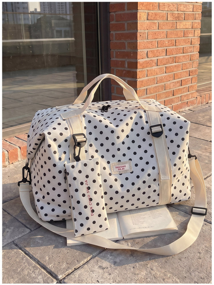 Stylish Polka Dot Travel Duffle