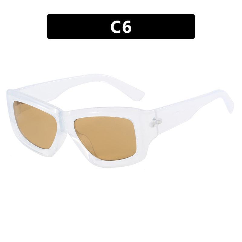 Women trendy square sunglasses with transparent frame and comfortable lenses Stornfield