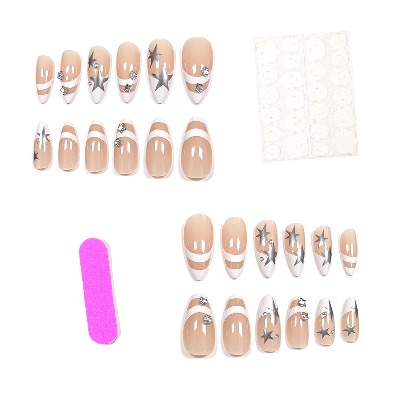 Star-Embellished Acrylic Nail Enhancements Stornfield