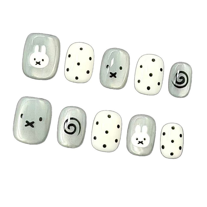 Whimsical Bunny-Themed Press-On Nail Set Stornfield