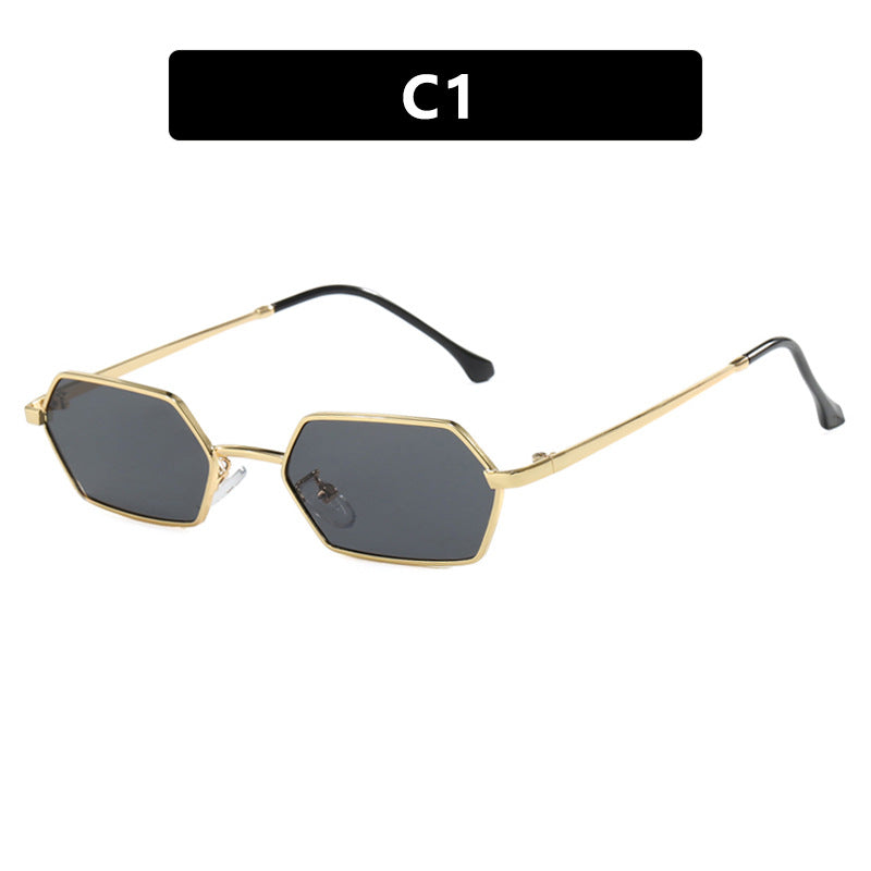 Women's hexagonal sunglasses with elegant metal frame and UV protection Stornfield