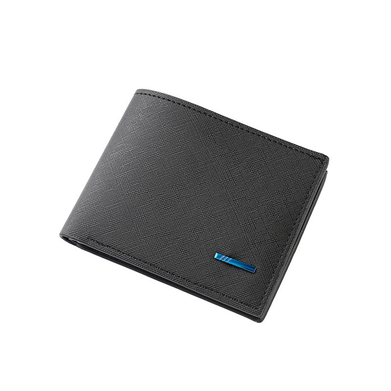 Textured Leather Folded Wallet Stornfield