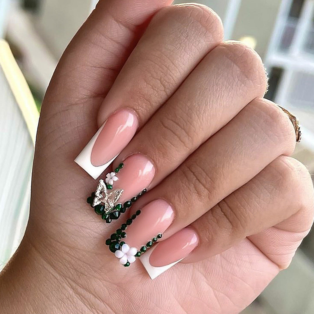 Acrylic nail set with appealing 3D decorations Stornfield