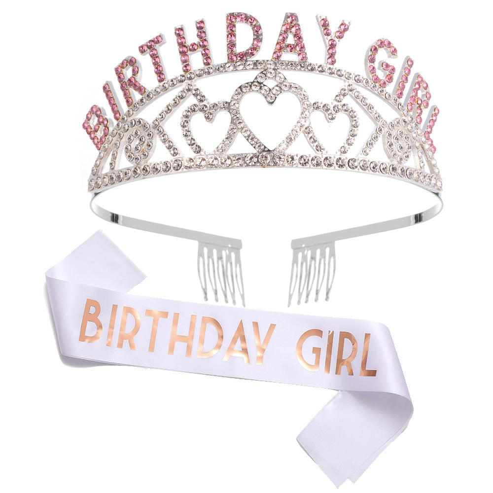 Women's Sparkling Tiara and Sash Set Stornfield