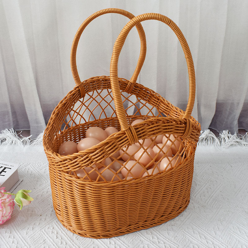 Handwoven Market Tote Basket Stornfield