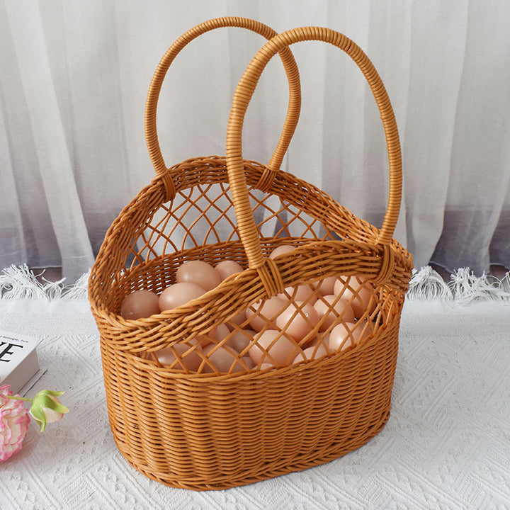 Handwoven Market Tote Basket Stornfield