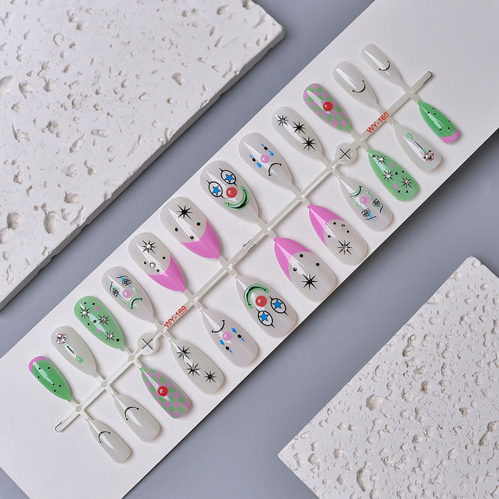 Playful Press-On Nail Art Set Stornfield