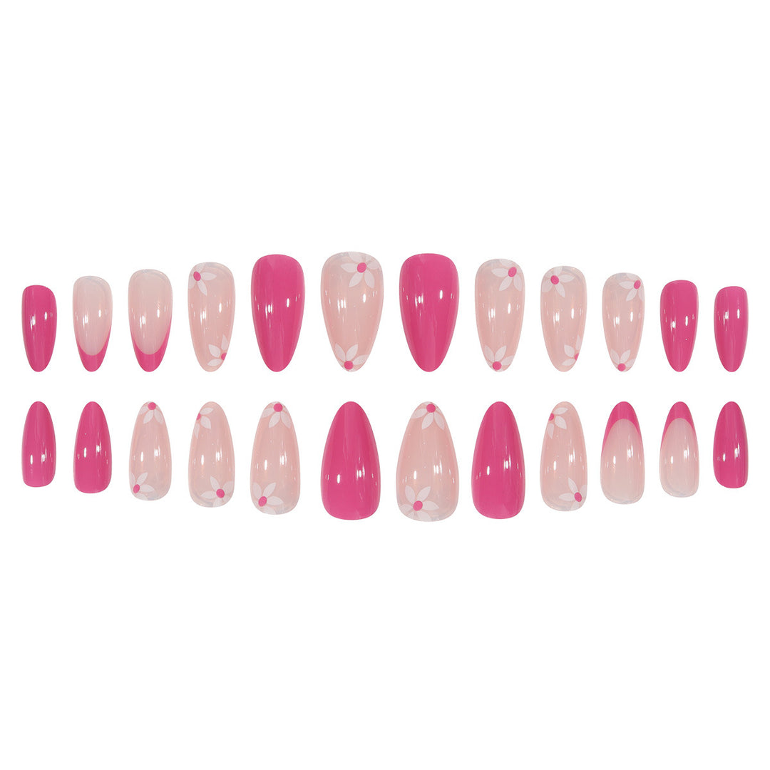 Floral-Patterned Stiletto Press-On Nails Stornfield