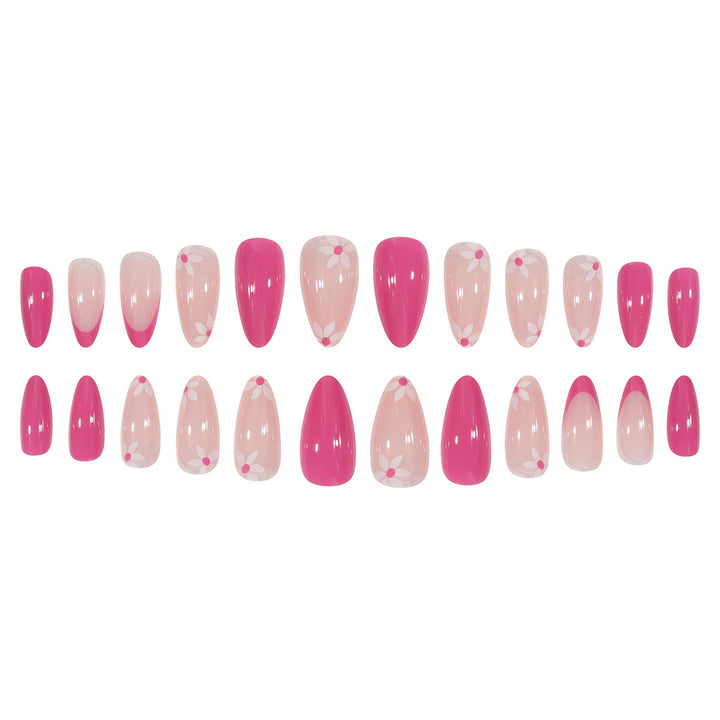 Floral-Patterned Stiletto Press-On Nails Stornfield