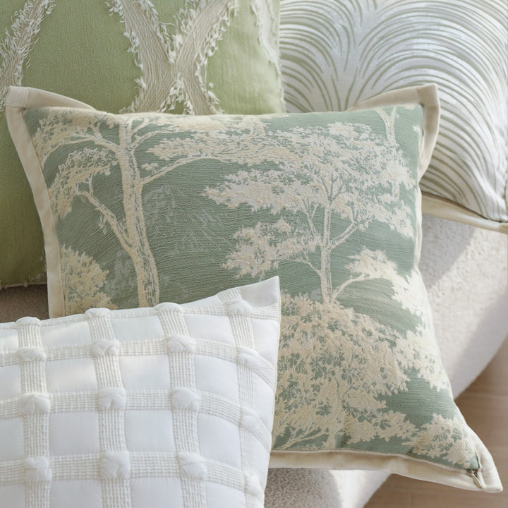 Luxurious pillow with elegant leaf design