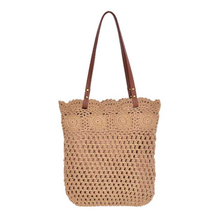 Designer shopping bag with hand-crocheted detail Stornfield