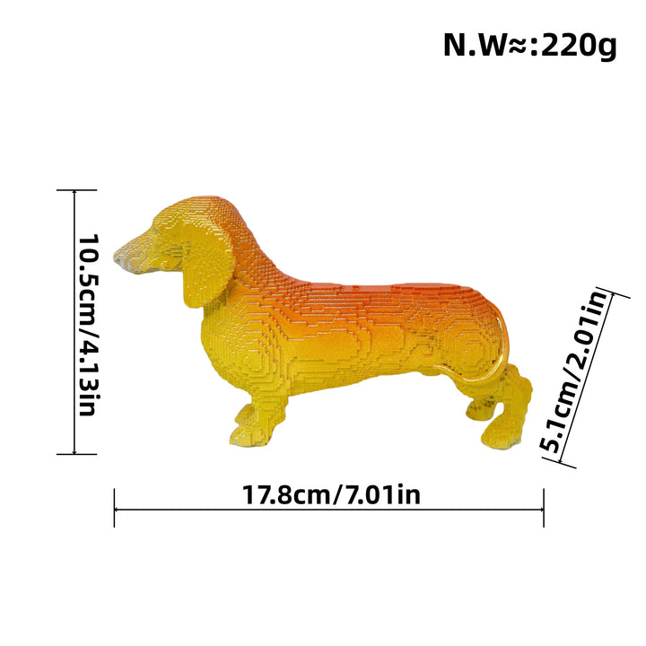 Playful decorative figure of a cute dachshund Stornfield