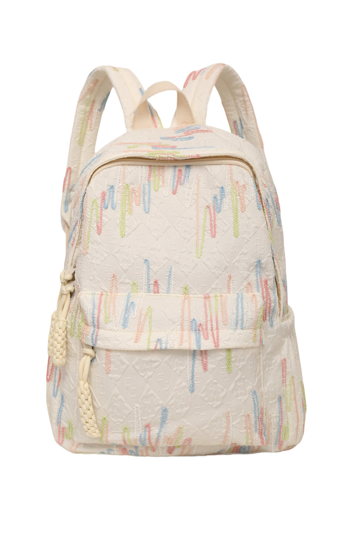 Patterned Backpack with Additional Compartments Stornfield