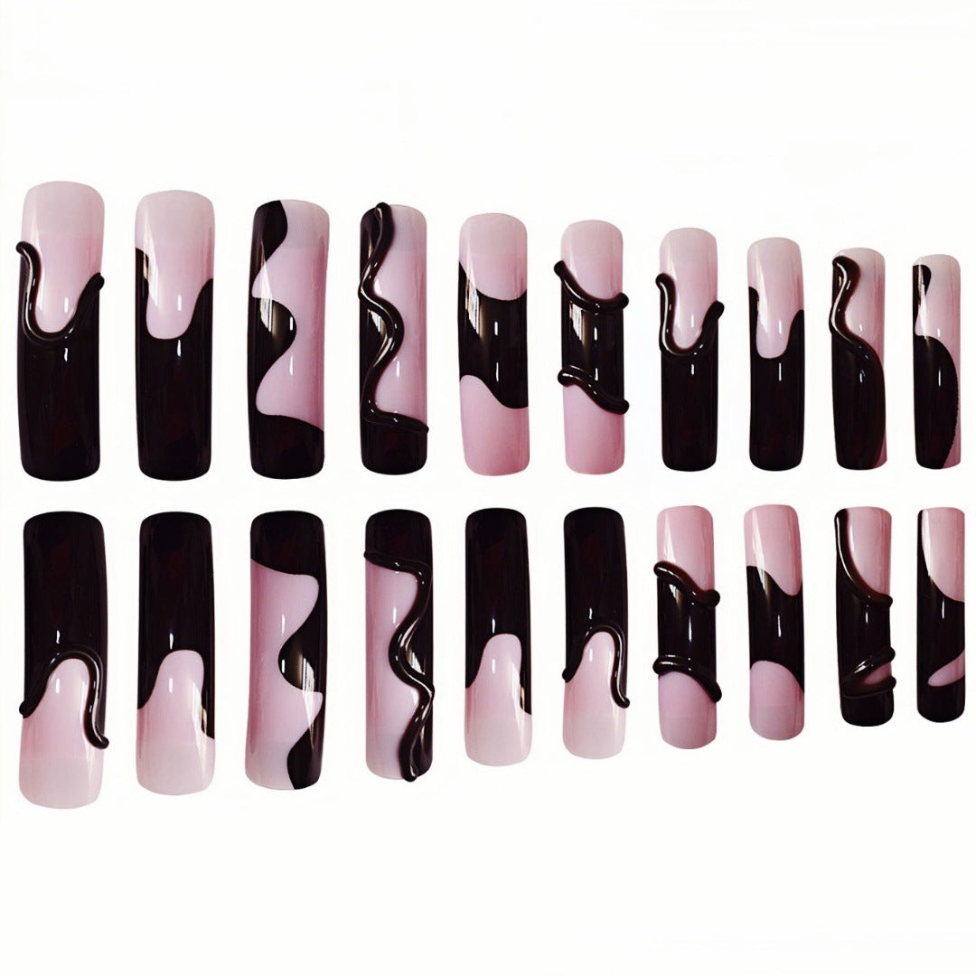 Artistic Melting Effect Press-On Nail Extensions Stornfield