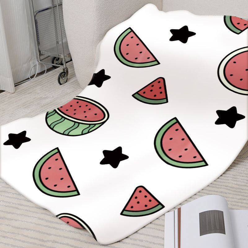 Playful Watermelon-Themed Fleece Blanket