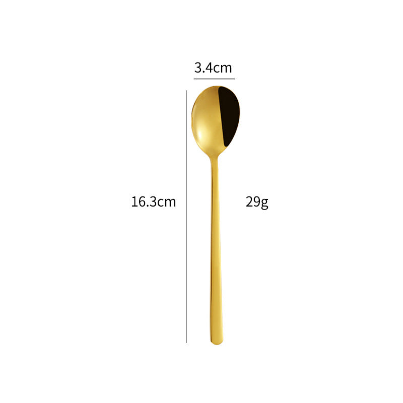 Elegant dessert spoon with luxurious golden surface Stornfield
