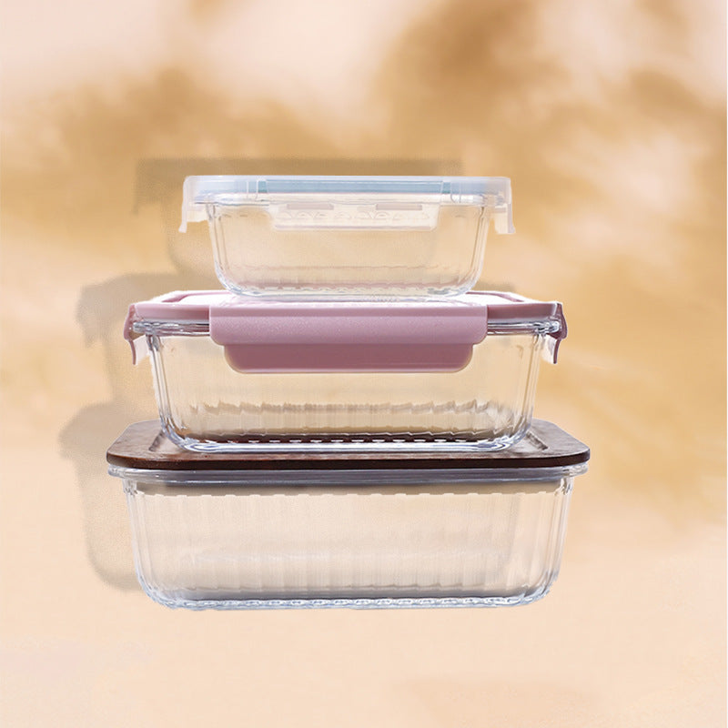Women airtight storage box set made of glass Stornfield