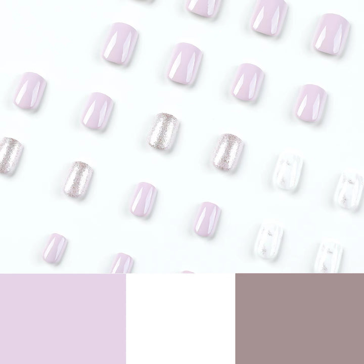 Glamorous artificial nails with modern design