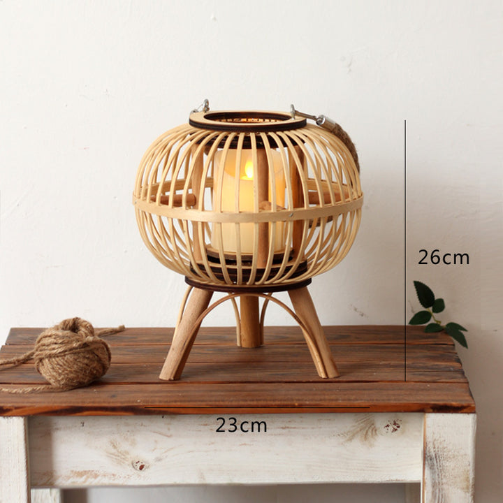 Stylish hanging lamp made of natural material Stornfield