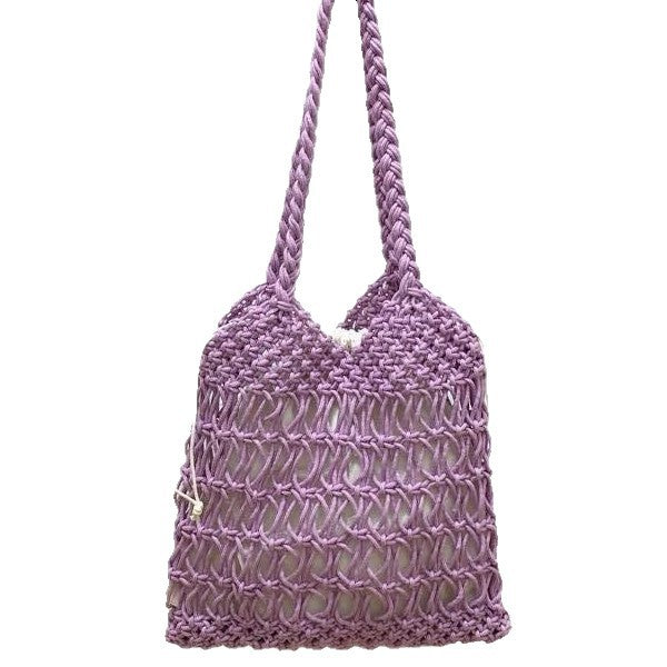Hand-knotted shoulder bag with fine mesh design Stornfield