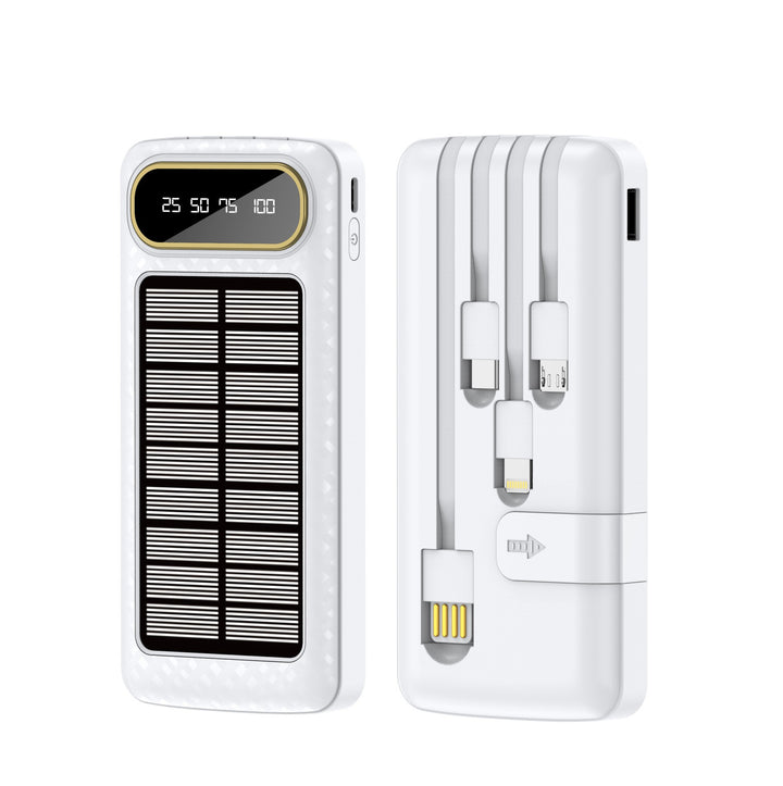 Portable Solar Power Bank with Integrated Charging Technology and Digital Display Stornfield