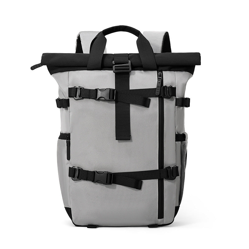 Backpack with roll closure and durable materials Stornfield