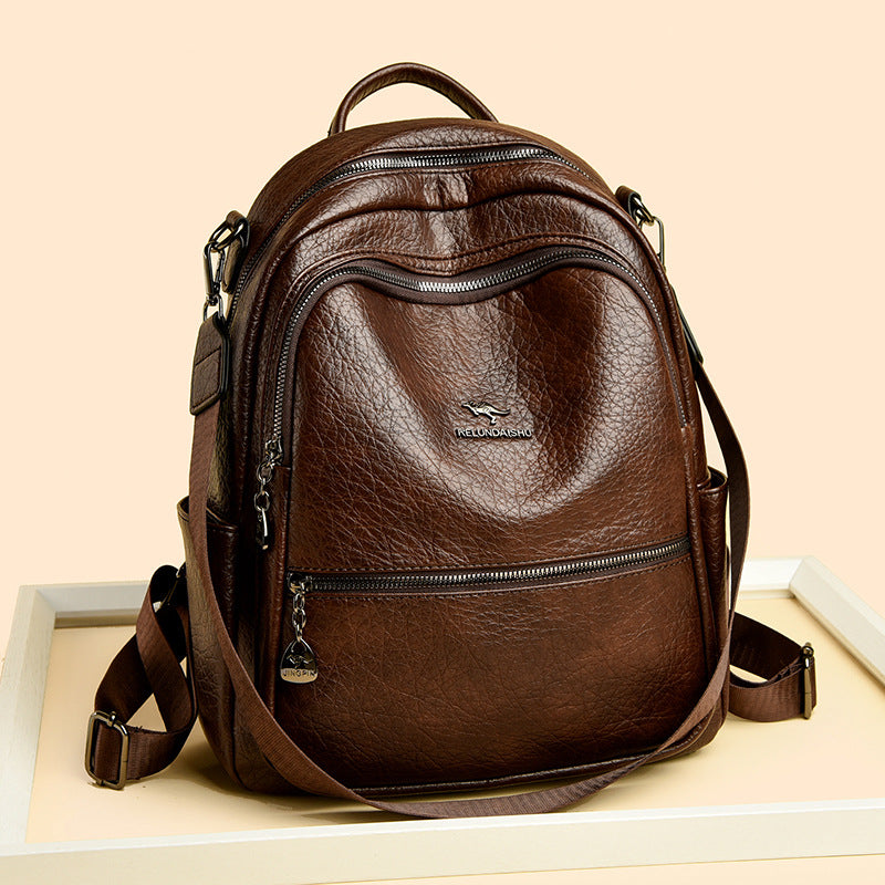 Vintage-Inspired Leather Backpack Stornfield