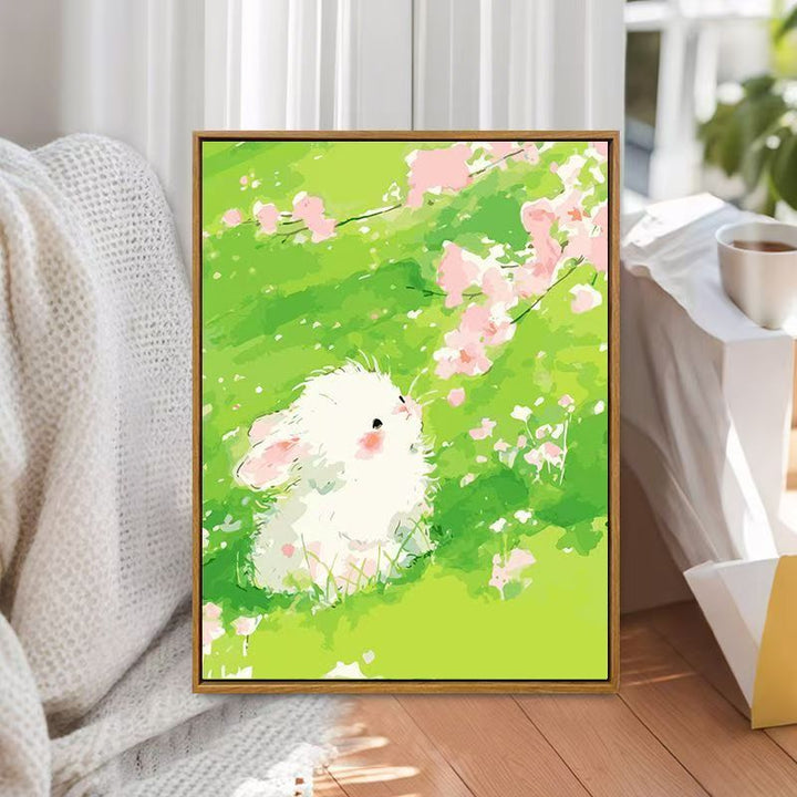 Whimsical Bunny Illustration Canvas Art Stornfield