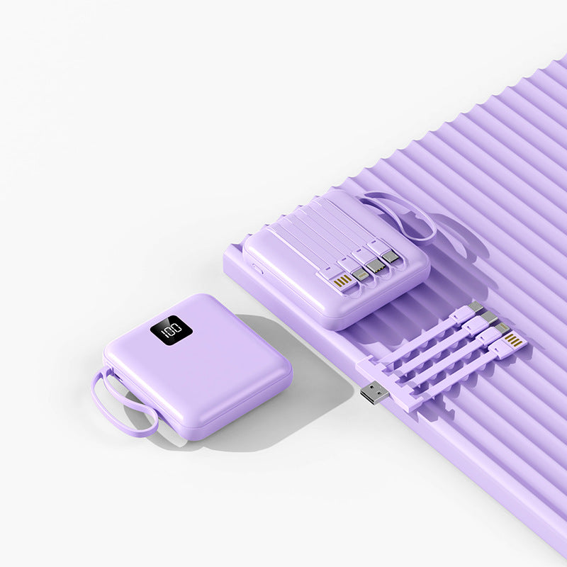 Portable power bank with integrated charging cables and LCD display Stornfield