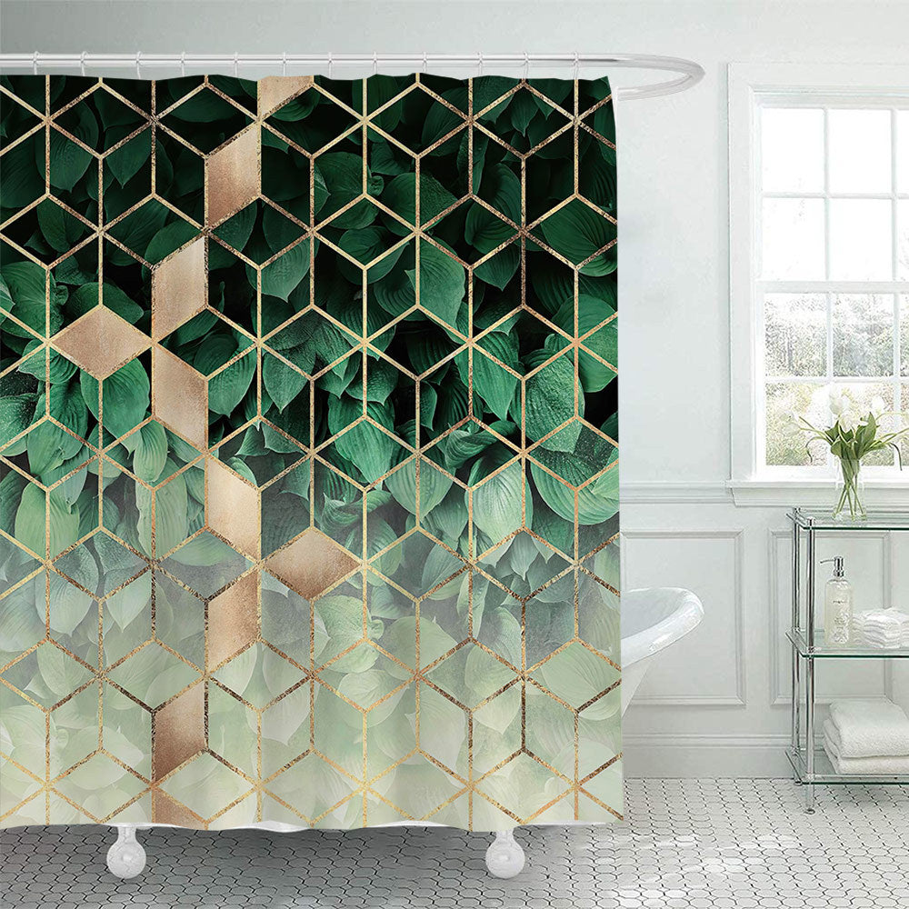 Textured Mosaic Pattern Shower Curtain Stornfield